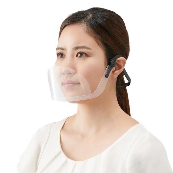 プラス PLUS マウスシールド ヘッドセット フレーム1個＋シールド3枚 FG-020M 89-541 | PLUS | 01