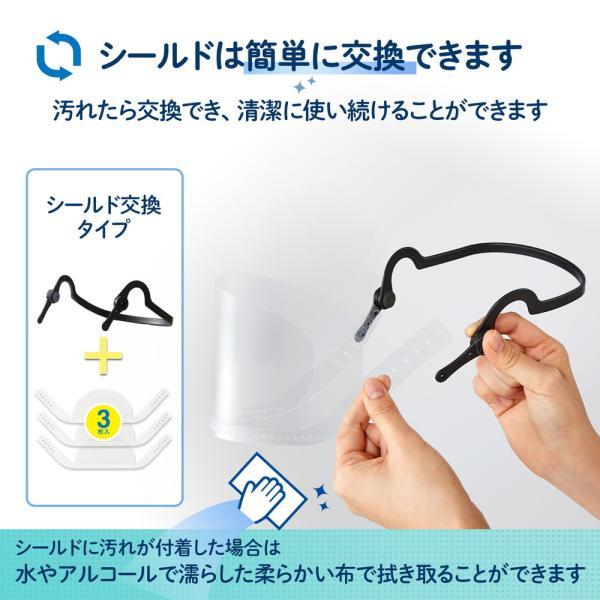 プラス PLUS マウスシールド ヘッドセット フレーム1個＋シールド3枚 FG-020M 89-541 | PLUS | 05