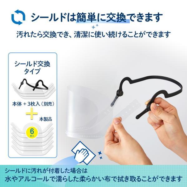 プラス PLUS マウスシールド ヘッドセット 専用 交換 シールド 6枚入 FG-020MS-6P 89-542 | PLUS | 04