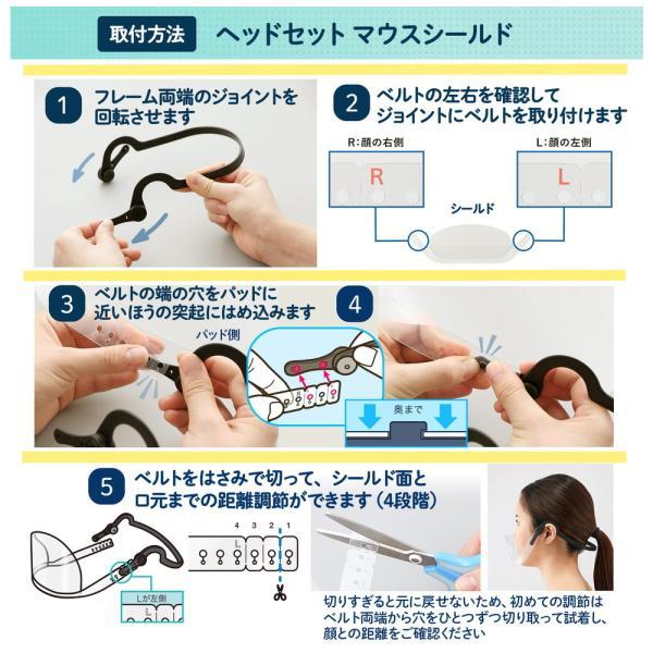 プラス PLUS マウスシールド ヘッドセット 専用 交換 シールド 6枚入 FG-020MS-6P 89-542 | PLUS | 06