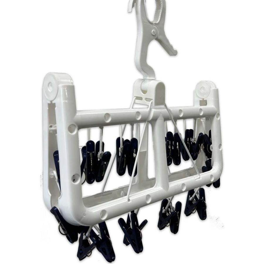 ヒラノトレーディング ワイヤー折りたたみハンガー 24ピンチ | ブランド登録なし | 01