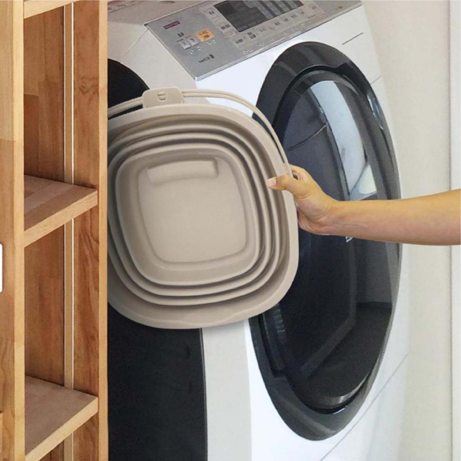 アクセル AXCEL 折りたたみ スクエアバケツ 10L グレー AXL-455GL 洗車 アウトドア ガーデニング | ブランド登録なし | 03