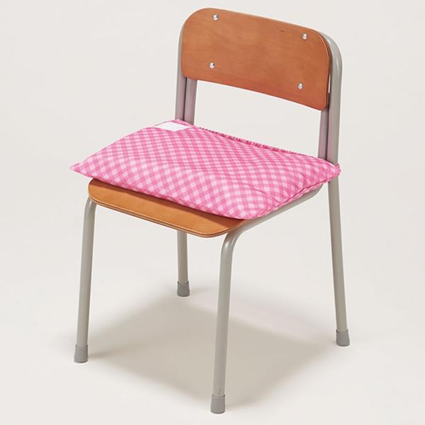 ナカバヤシ　学童用防災ずきん用カバー(チェック柄)　ピンク　BZK-102-P　小学生用 地震 災害 防災 |  | 02