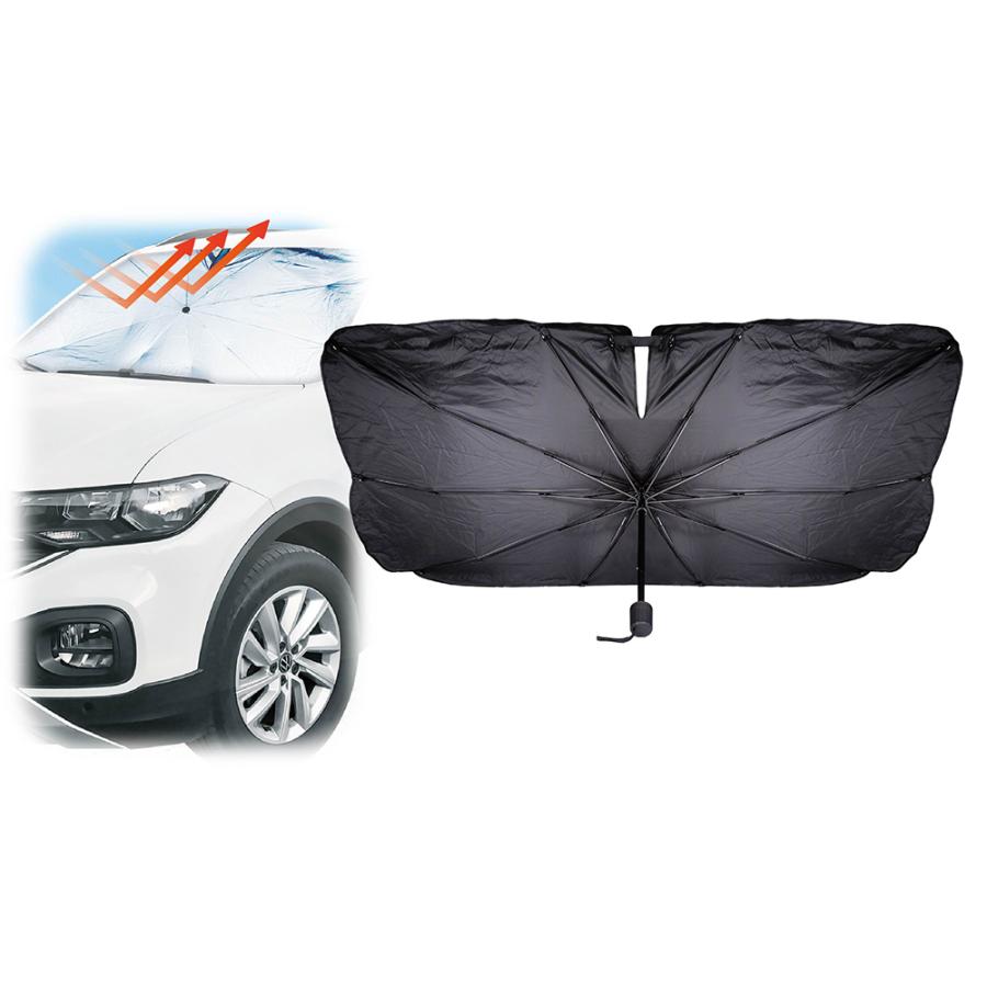 ハック Hac 傘型サンシェード 普通車 ミニバンタイプ V字カット | ブランド登録なし | 01