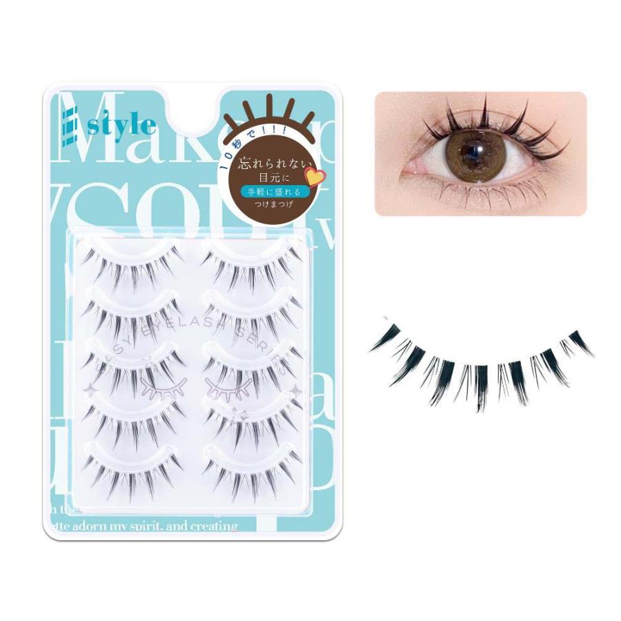 KORE シャープスタイル イージーアイラッシュ 03 5ペア EASY EYELASH SERIES 人気 つけまつげ 品質 透明芯 柔らかい ナチュラル 再利用可能 | ブランド登録なし | 01