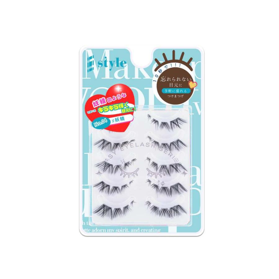 KORE シャープスタイル イージーアイラッシュ 04 5ペア EASY EYELASH SERIES 人気 つけまつげ 品質 透明芯 柔らかい ナチュラル 再利用可能 | ブランド登録なし