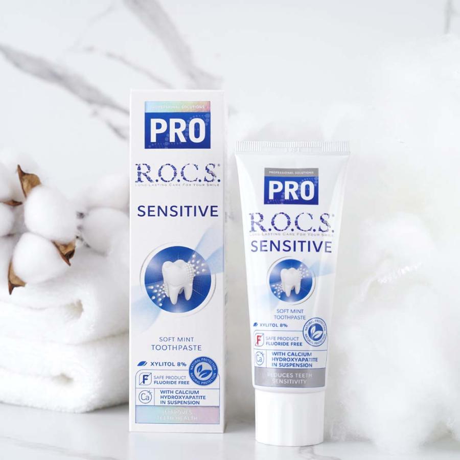 ロックスPRO 歯みがき センシティブ フッ素不使用 ROCS PRO 歯磨き粉 ホワイトニング 美白 着色除去 | R.O.C.S. | 01