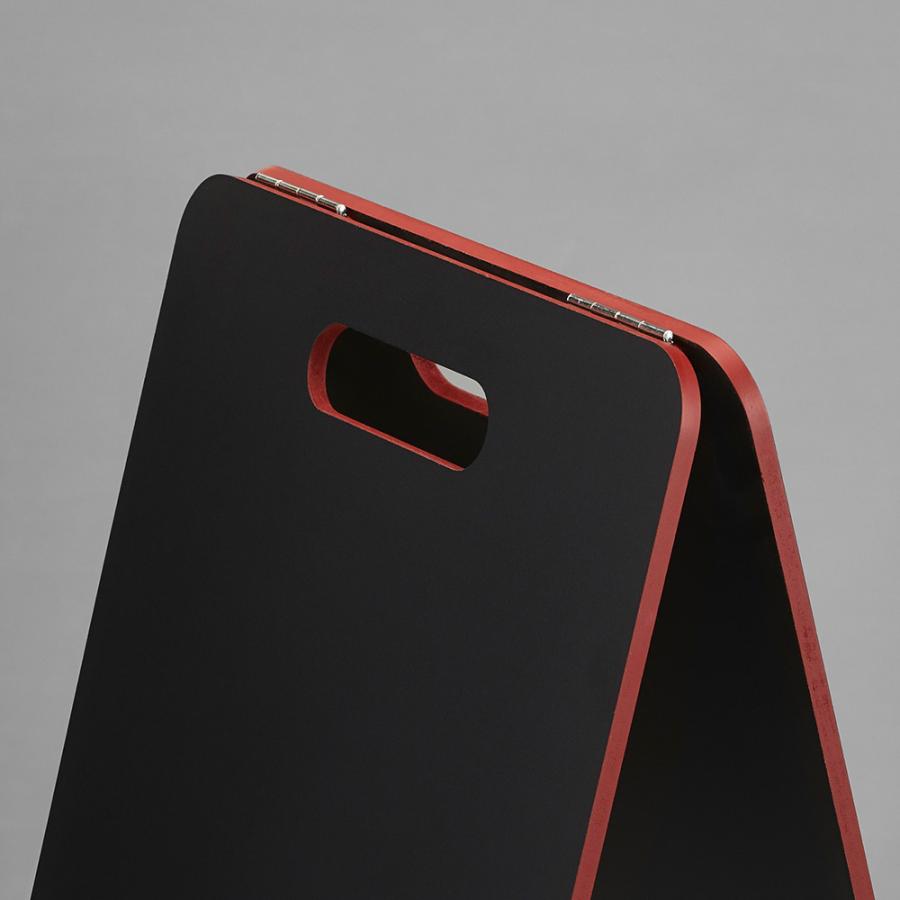 光 hikari ハンド式スタンド黒板（エッジレッド） HTBD-75 黒板 ボード イーゼル 案内板 持ち手付き | ブランド登録なし | 01