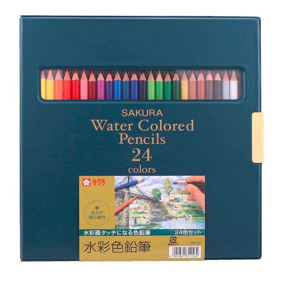 【欠品中：納期未定 入荷次第発送】サクラクレパス 水彩色鉛筆 24色 EPY24 | サクラクレパス