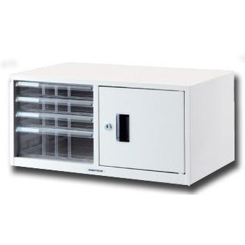 ナカバヤシ＜Nakabayashi＞ アバンテV2 レターケース A4サイズ 浅型3段・深型１段 扉/カギ付 AL-T44シロ(AL-T44-シロ） | アバンテV2