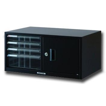 ナカバヤシ＜Nakabayashi＞ アバンテV2 レターケース A4サイズ 浅型3段・深型１段 扉/カギ付 AL-T44クロ(AL-T44-クロ） | アバンテV2