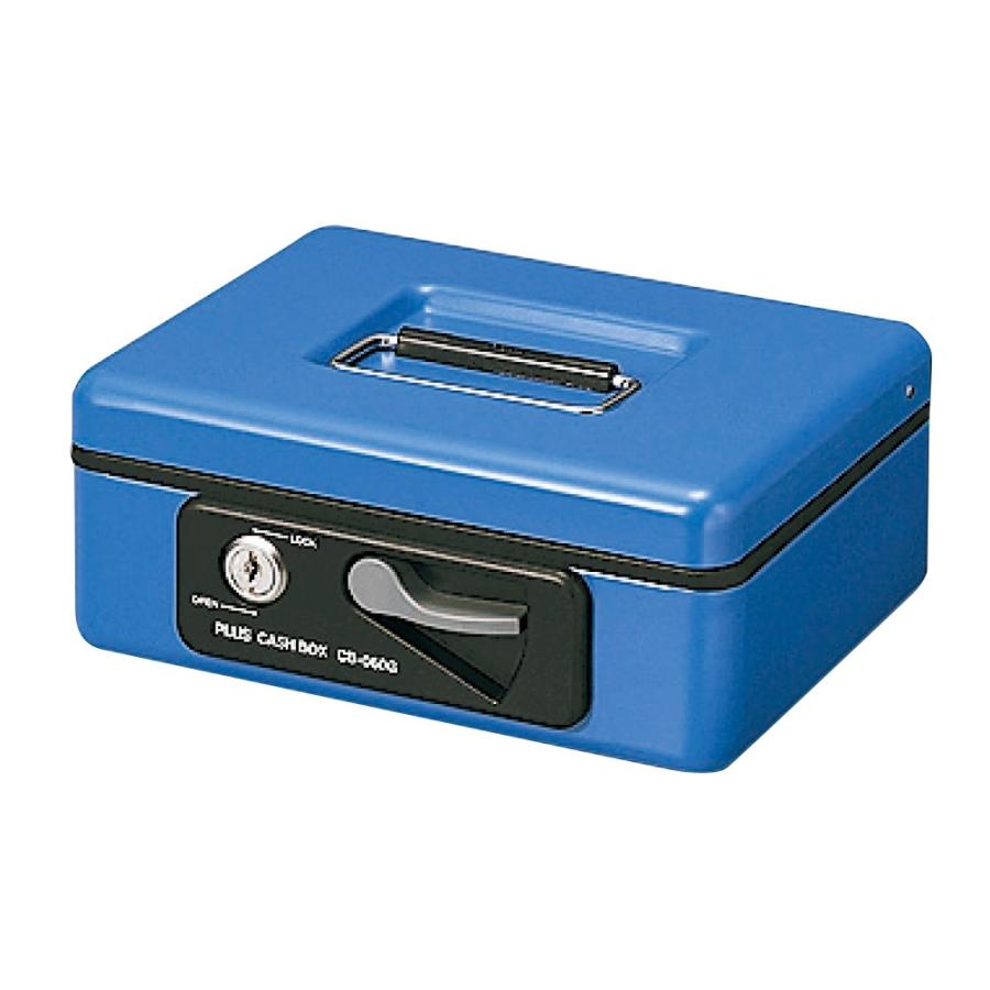 プラス(PLUS)金庫 小型 手提金庫 S ブルー CB-060G　12-861 | PLUS