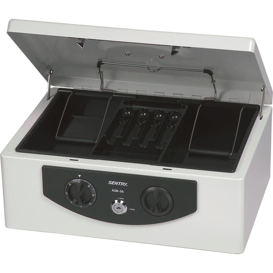 セントリー　手提金庫　キャッシュボックス　ASB-36　 ダイヤルキー＆フラットキー　A4サイズ対応 地震 災害 防災 | セントリー