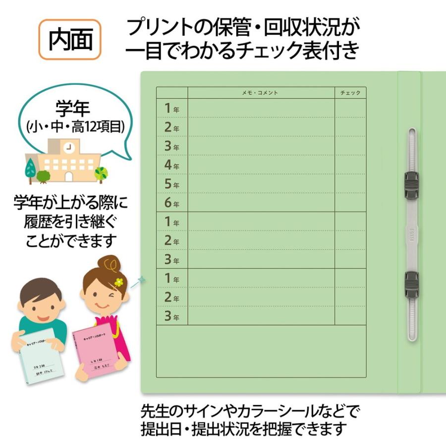 プラス(PLUS) ファイル キャリア・パスポート専用フラットファイル 児童・生徒用 グリーン 10冊セット No.021CP 91-386 ×10 | PLUS | 04