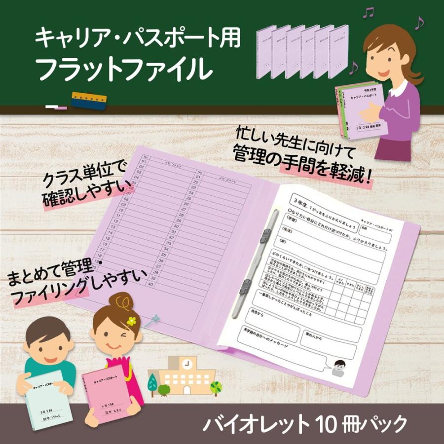 プラス(PLUS) ファイル キャリア・パスポート専用フラットファイル クラス用 バイオレット 10冊セット No.021CP 91-372 ×10 | PLUS | 01