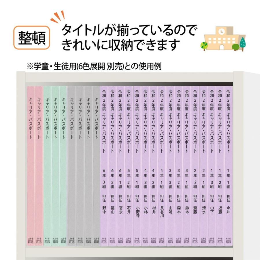 プラス(PLUS) ファイル キャリア・パスポート専用フラットファイル クラス用 バイオレット 10冊セット No.021CP 91-372 ×10 | PLUS | 05