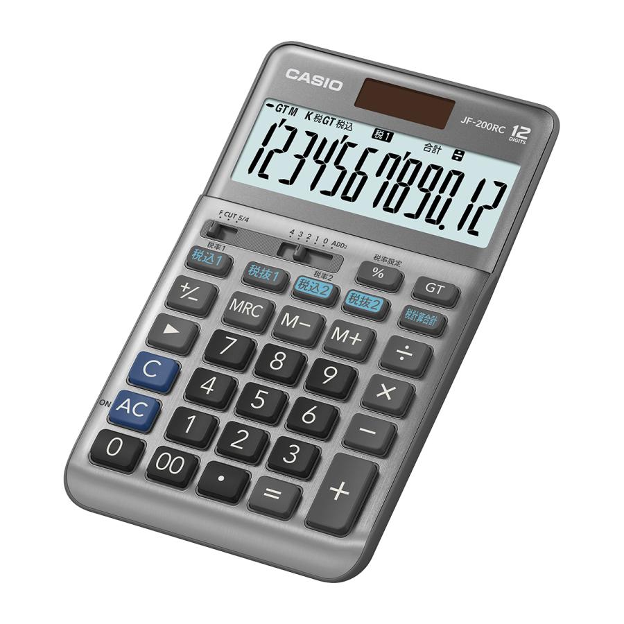 ＜CASIO＞カシオ 軽減税対応W税率電卓12桁 JF-200RC-N | CASIO | 01