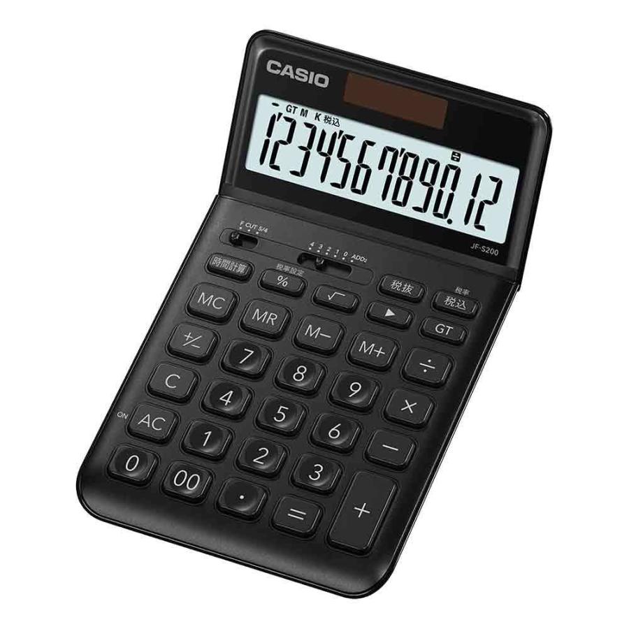 ＜CASIO＞カシオ ジャストサイズ電卓12桁 JF-S200-BK-N | CASIO | 01