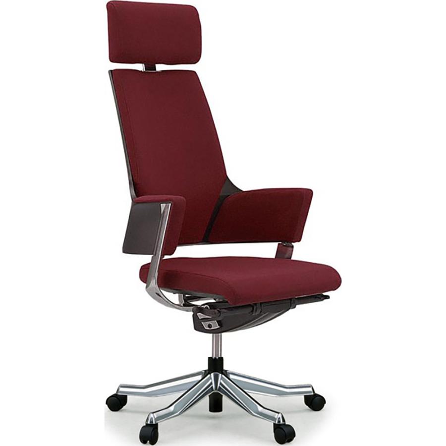 関家具 タスクチェア デルフィ ファブリック張地 ハイタイプ バーガンディ  137102 | 関家具 | 01