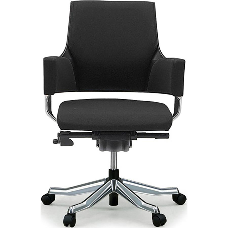 関家具 タスクチェア デルフィ ファブリック張地 ロータイプ ブラック  137110 | 関家具