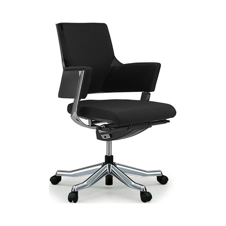 関家具 タスクチェア デルフィ ファブリック張地 ロータイプ ブラック  137110 | 関家具 | 01