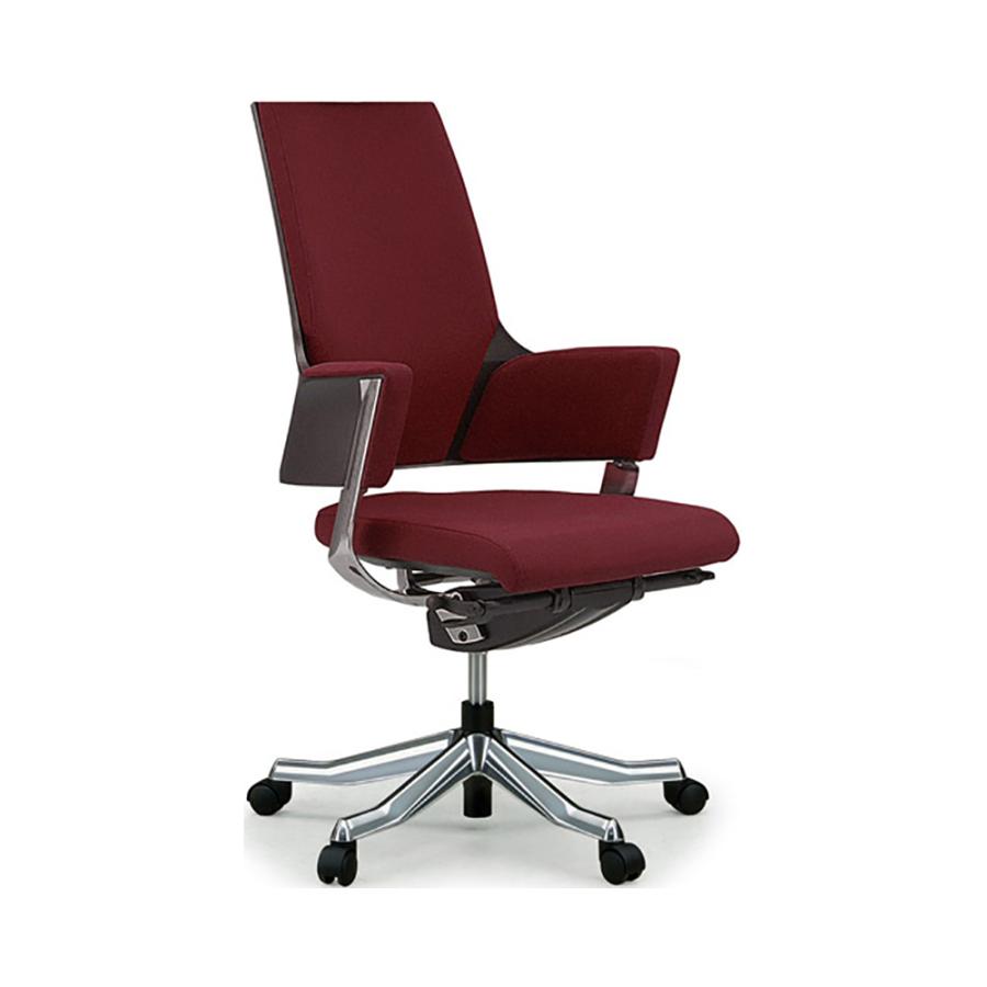 関家具 タスクチェア デルフィ ファブリック張地 ミドルタイプ バーガンディ  137099 | 関家具 | 01