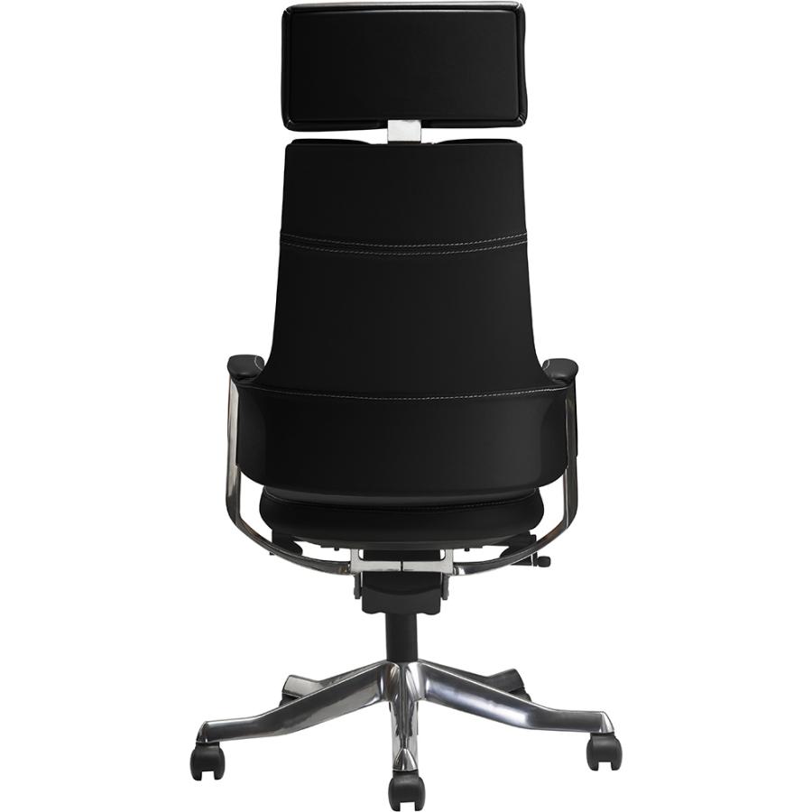 関家具 タスクチェア デルフィ フルレザー ハイタイプ ブラック  068269 | 関家具 | 03