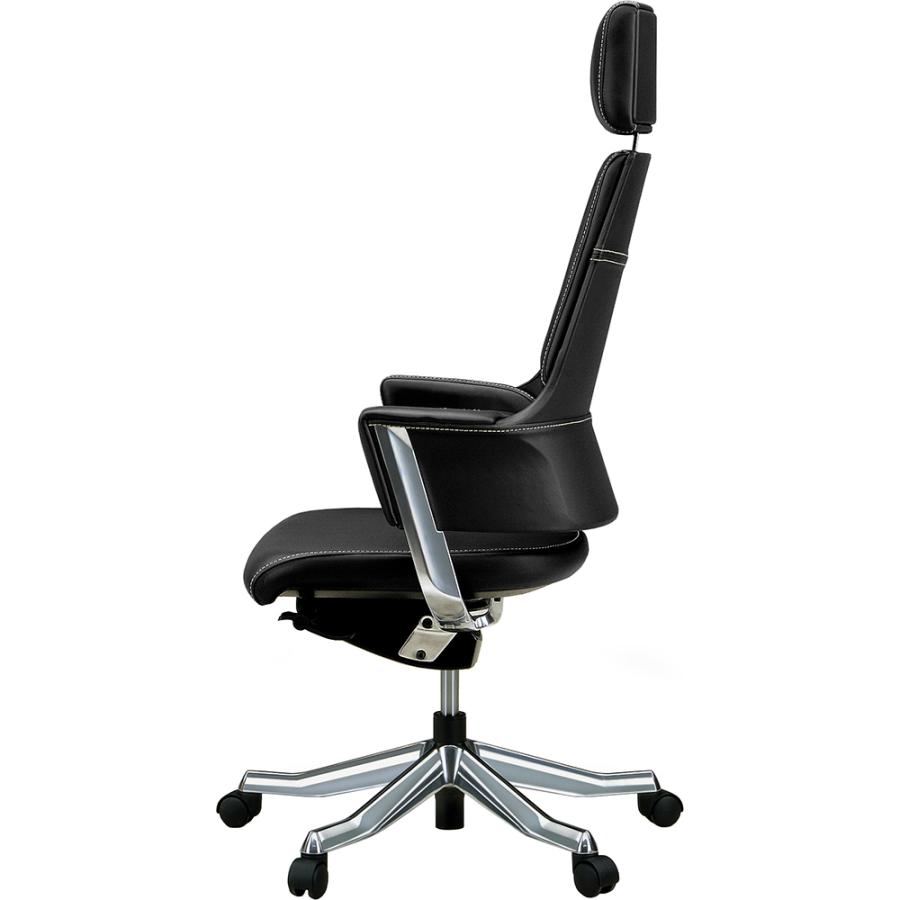 関家具 タスクチェア デルフィ フルレザー ハイタイプ ブラック  068269 | 関家具 | 04