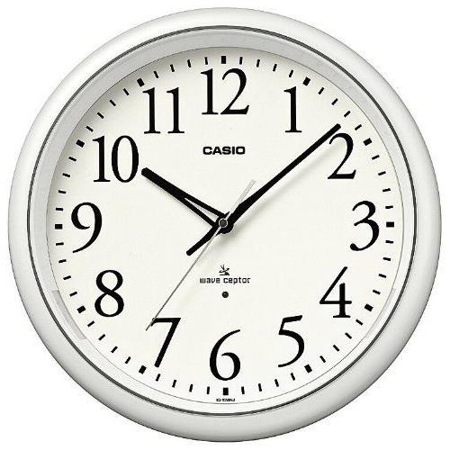 カシオ（CASIO) 壁掛け時計 パールホワイト 電波時計 IQ-1050NJ-7JF | CASIO