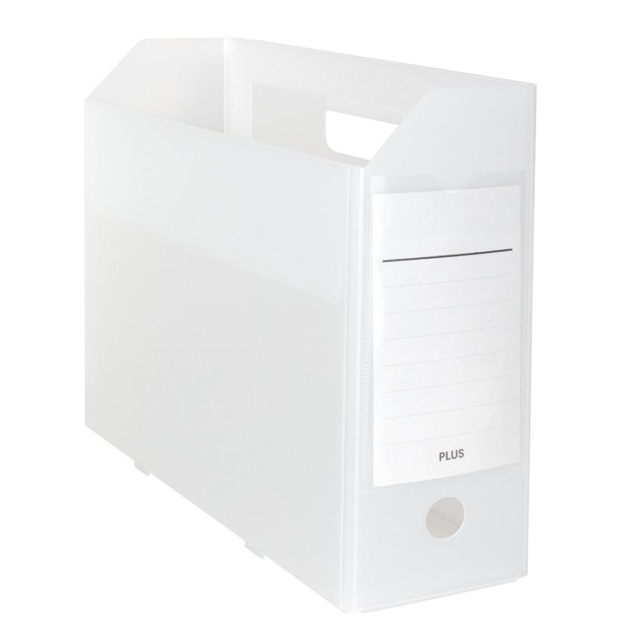 プラス(PLUS) ファイルボックス A4 PPボックスファイル+ クリアーホワイト FL-125BF 76-008 | PLUS