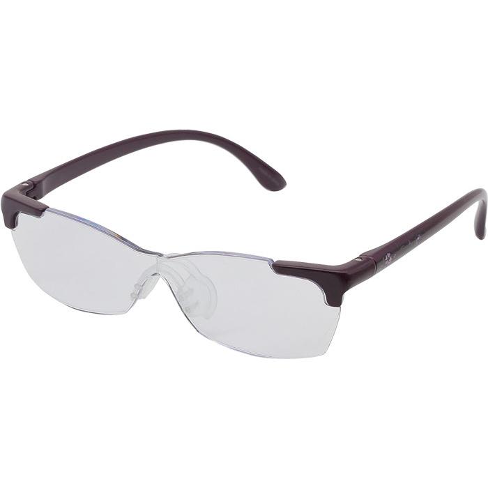 キングジム kingjim メガネ型拡大鏡 花柄 紫 パープル purple AM41 | ブランド登録なし | 01