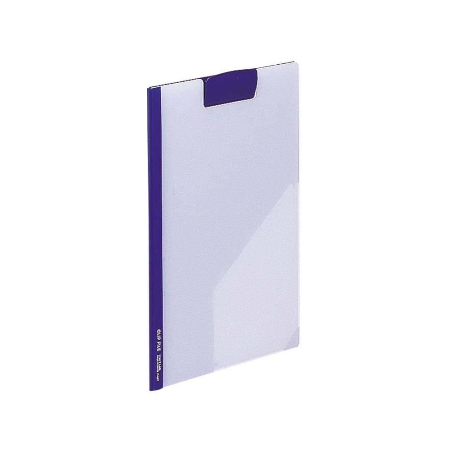 LIHIT LAB.＜リヒトラブ＞クリップファイル（片面透明タイプ）A4 藍 F-447 | ブランド登録なし