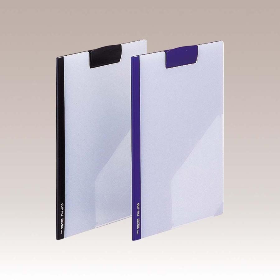 LIHIT LAB.＜リヒトラブ＞クリップファイル（片面透明タイプ）A4 藍 F-447 | ブランド登録なし | 01