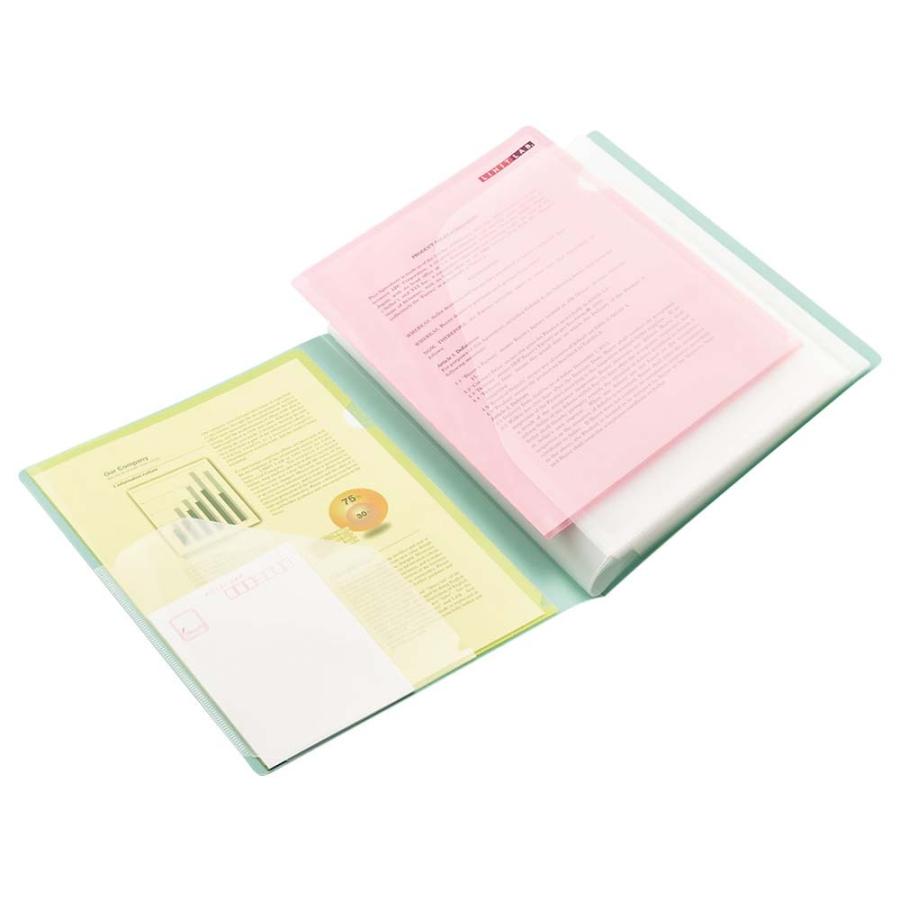 【欠品中：4月下旬入荷予定】LIHIT LAB.＜リヒトラブ＞ノイエ クリヤーブック＜Oポケット＞A4 16Pホワイト N7675-0 | ブランド登録なし | 02