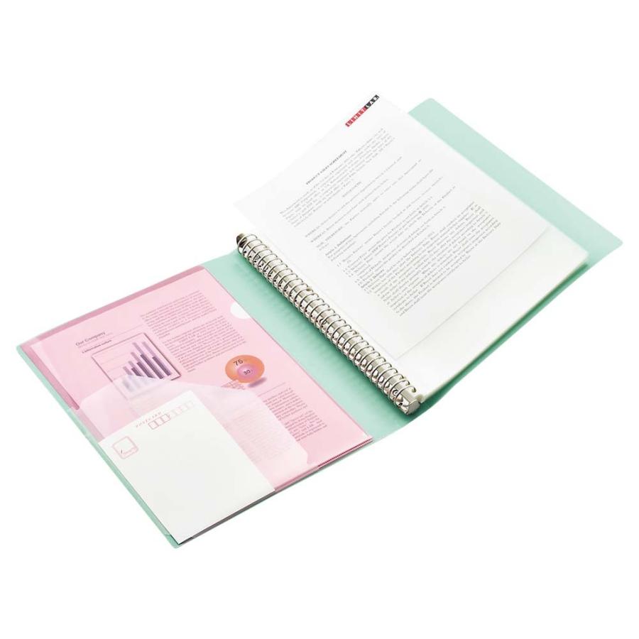 LIHIT LAB.＜リヒトラブ＞ノイエ クリヤーブック交換式 A4 20P オレンジ N7683-4 | ブランド登録なし | 02