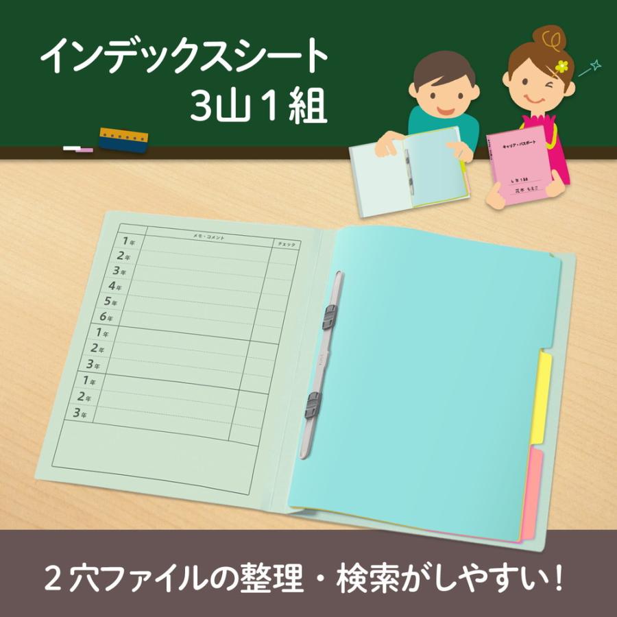 プラス(PLUS) インデックスシート PP製 2穴 A4縦 3山1組 FL-201IS 84-841 | PLUS | 01