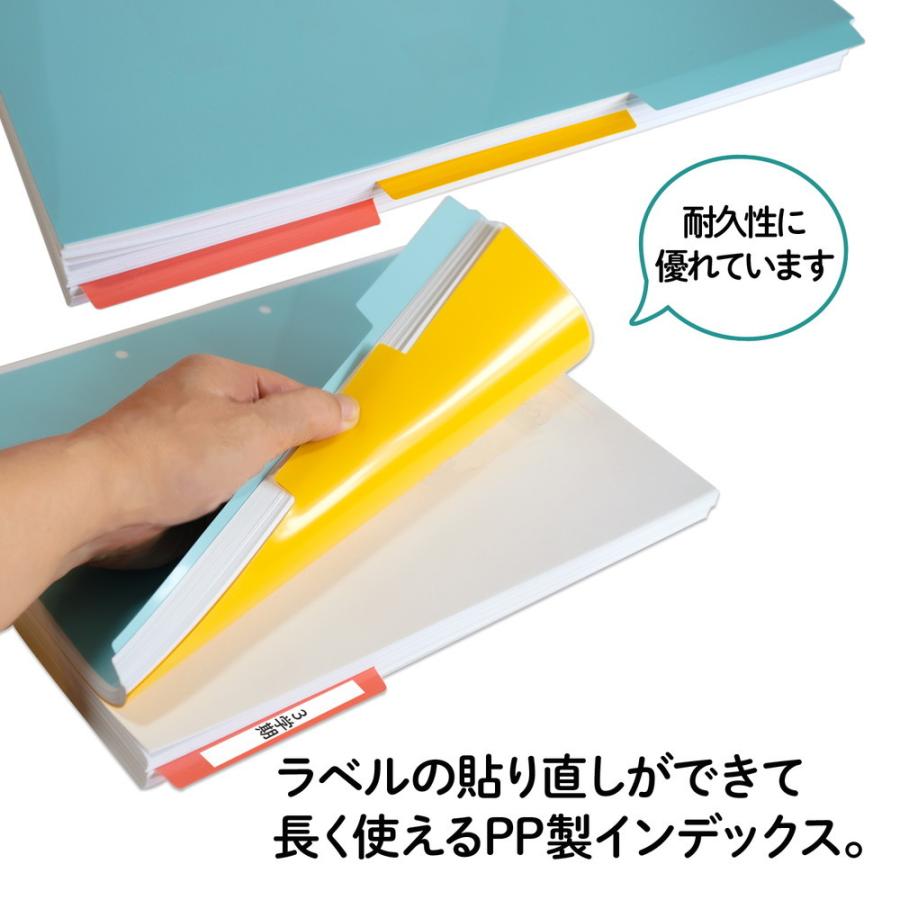 プラス(PLUS) インデックスシート PP製 2穴 A4縦 3山1組 FL-201IS 84-841 | PLUS | 03