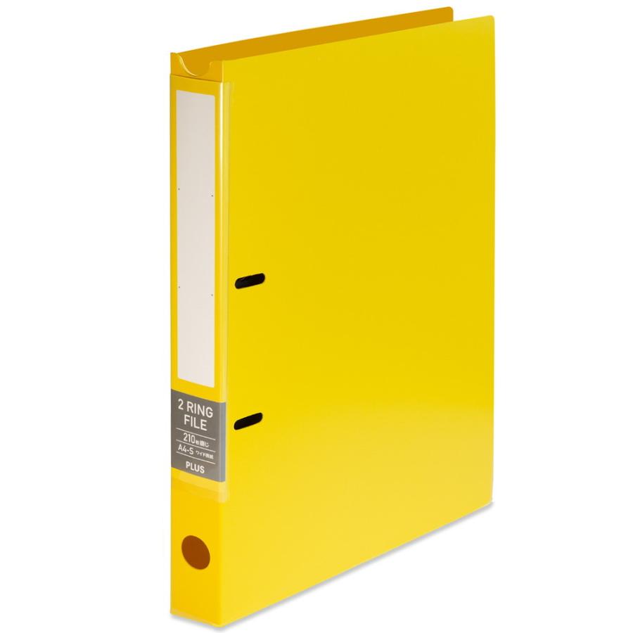 プラス(PLUS) 2リングファイル ワイド表紙 イエロー FL-201RF 84-832 | PLUS