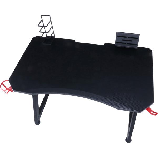 不二貿易 レイズ ゲーミングデスク 幅1050×奥行600×高さ700mm レッド 18572 |  | 02