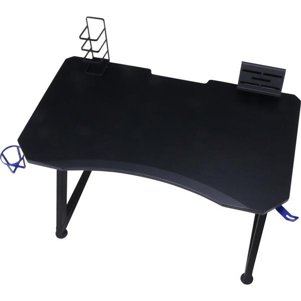 不二貿易　レイズ ゲーミングデスク 幅1050×奥行600×高さ700mm ブルー　18573 |  | 02