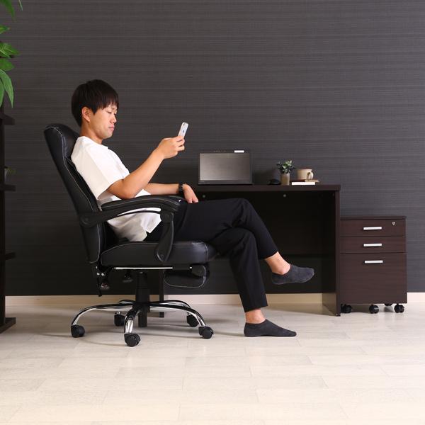 不二貿易 リクライニングチェア ゼクス ブラック 15505 オフィスチェア 椅子 合皮 |  | 09