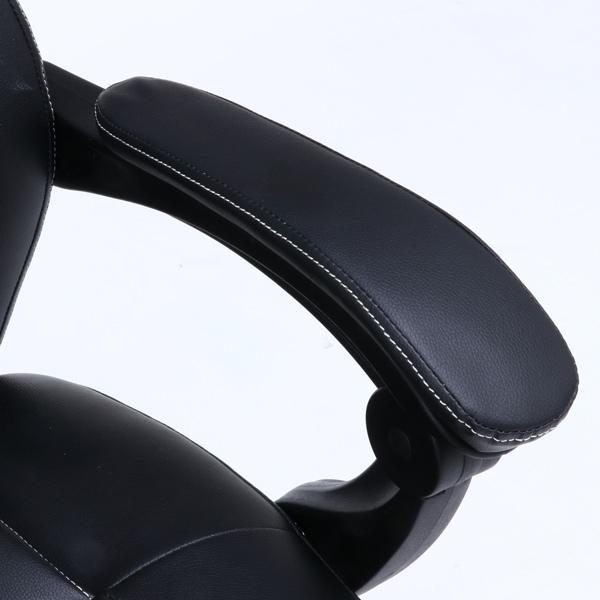 不二貿易 リクライニングチェア ゼクス ブラック 15505 オフィスチェア 椅子 合皮｜econvecoco｜05