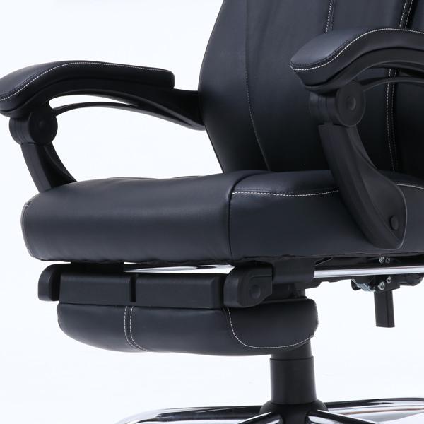 不二貿易 リクライニングチェア ゼクス ブラック 15505 オフィスチェア 椅子 合皮｜econvecoco｜07