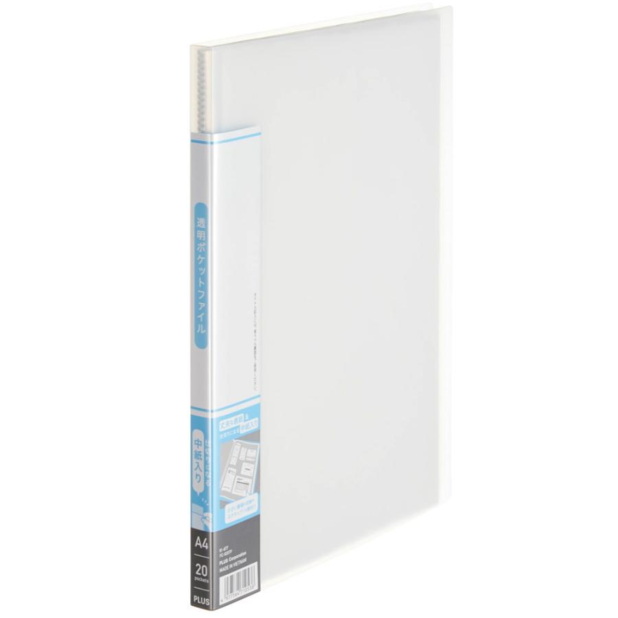 プラス(PLUS) 透明ポケットファイル A4 20P クリアー FC-920TP 91-677 | PLUS