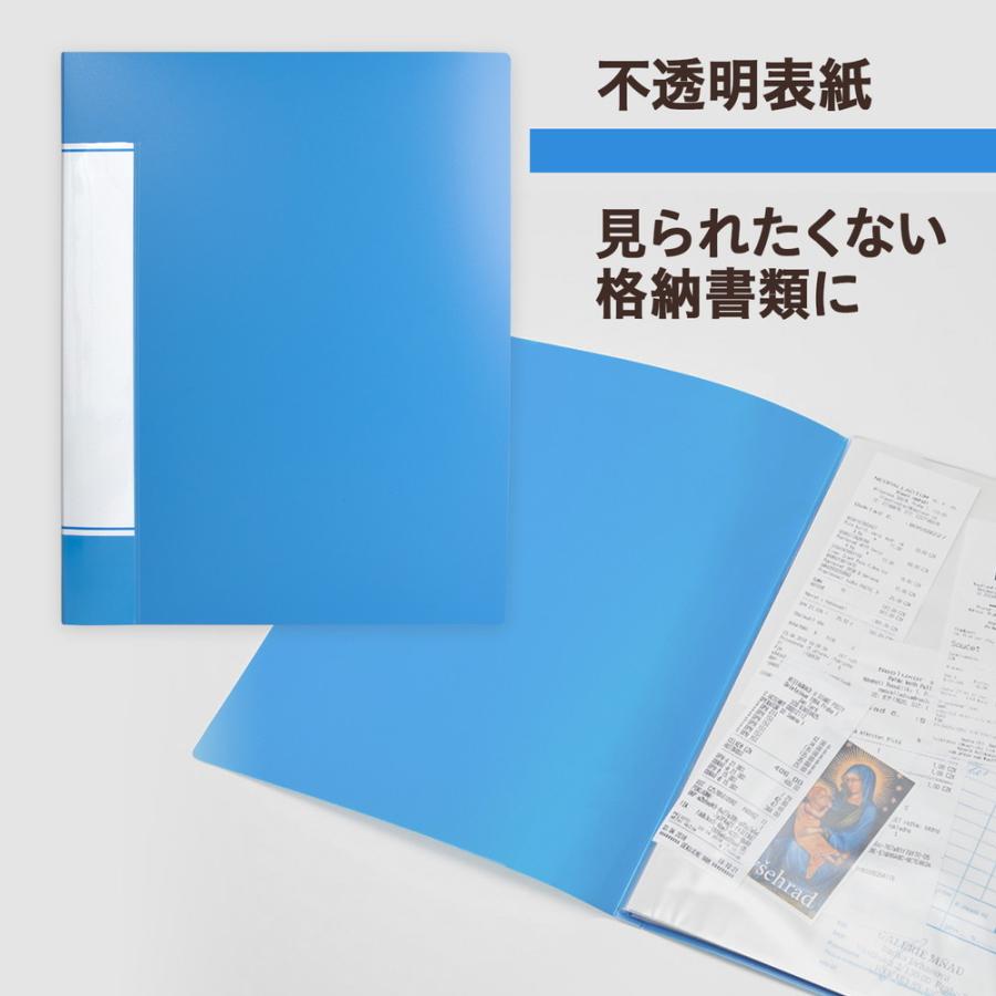 プラス (PLUS) 透明ポケットファイル A4 40P ブルー(不透明）FC-940TPF 91-680 | PLUS | 05