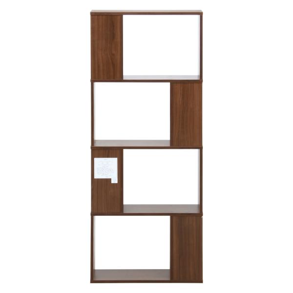 不二貿易　S型ディスプレイラック 4段　ミディアムブラウン　98714 | 不二貿易 | 03