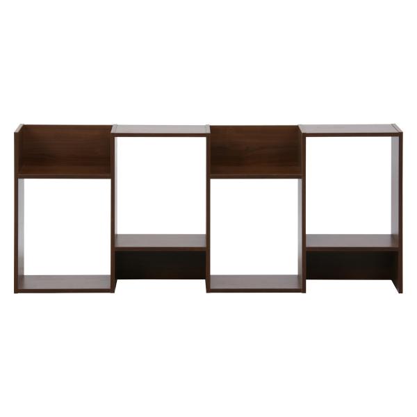 不二貿易　S型ディスプレイラック 4段　ミディアムブラウン　98714 | 不二貿易 | 04