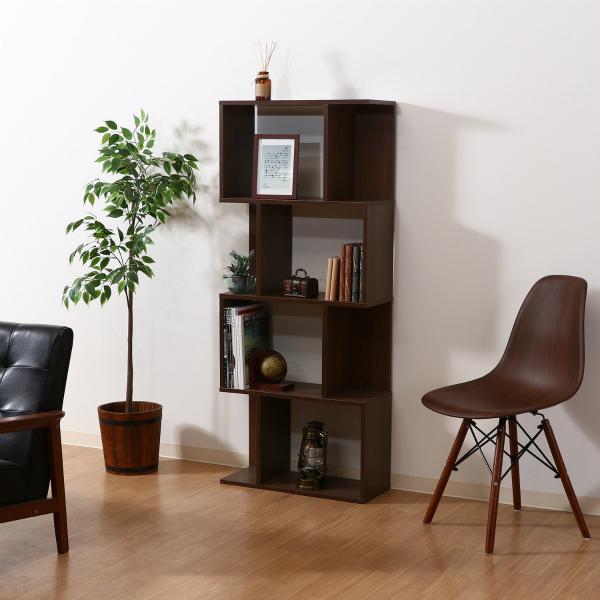 不二貿易　S型ディスプレイラック 4段　ミディアムブラウン　98714 | 不二貿易 | 05