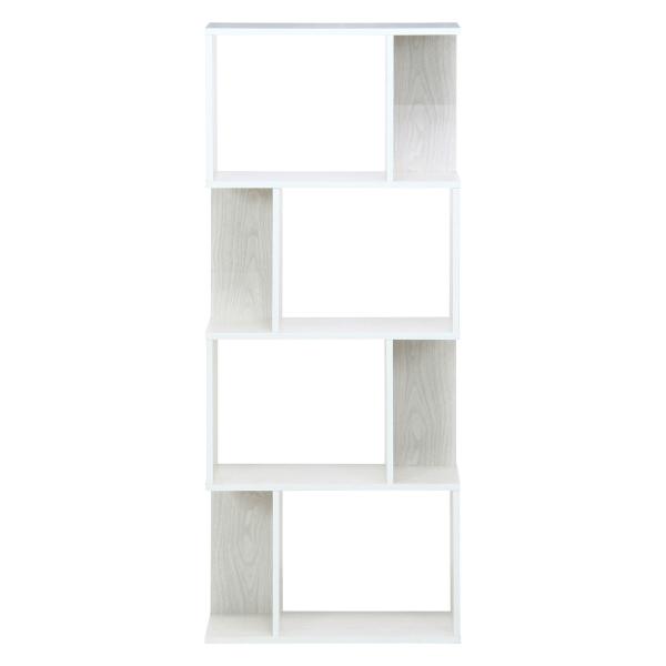 不二貿易 S型ディスプレイラック 4段 ホワイトウォッシュ 98715 | 不二貿易 | 01