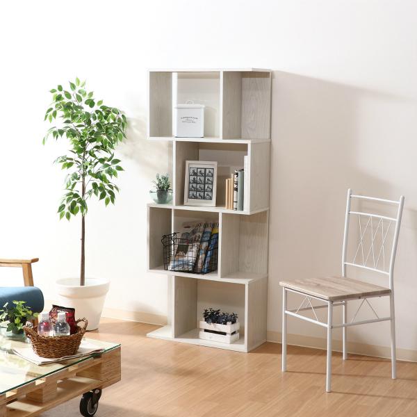 不二貿易 S型ディスプレイラック 4段 ホワイトウォッシュ 98715 | 不二貿易 | 05